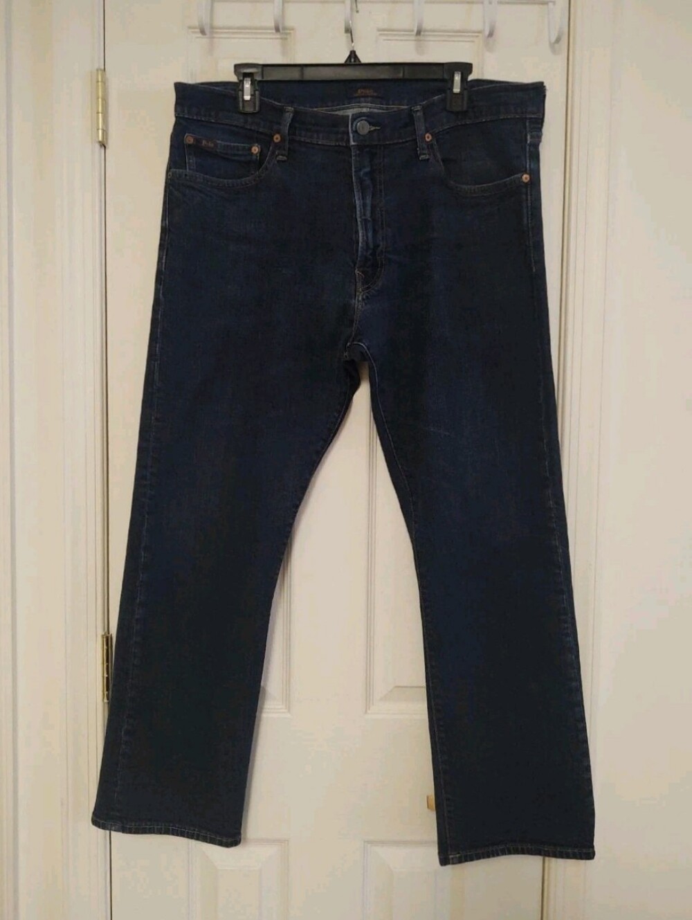Polo by Ralph Lauren Denim Jeans with Leather Patch and White Inner Logo 36x30